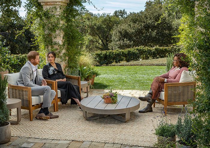 Meghan Markle, príncipe Harry y Oprah Winfrey