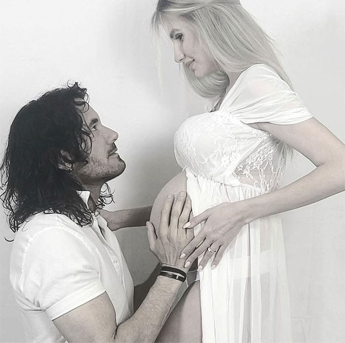 Mario Cimarro  y su novia, Bronislava Gregušová