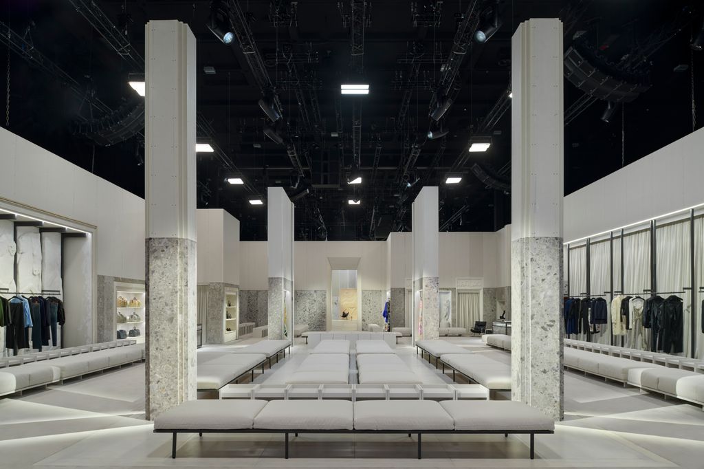 Espacio para el desfile de moda. 