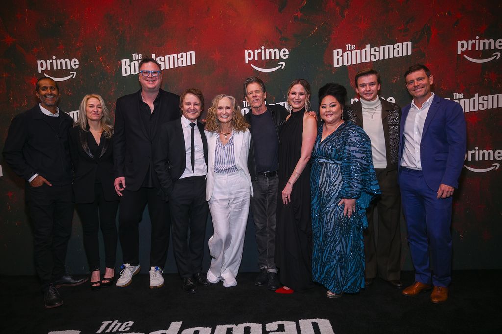 Abhijay Prakash, Laura Lancaster, Damon Herriman, Beth Grant, Kevin Bacon, Jennifer Nettles, Jolene Purdy y Maxwell Jenkins en la premiere de "The Bondsman" en Nueve York 