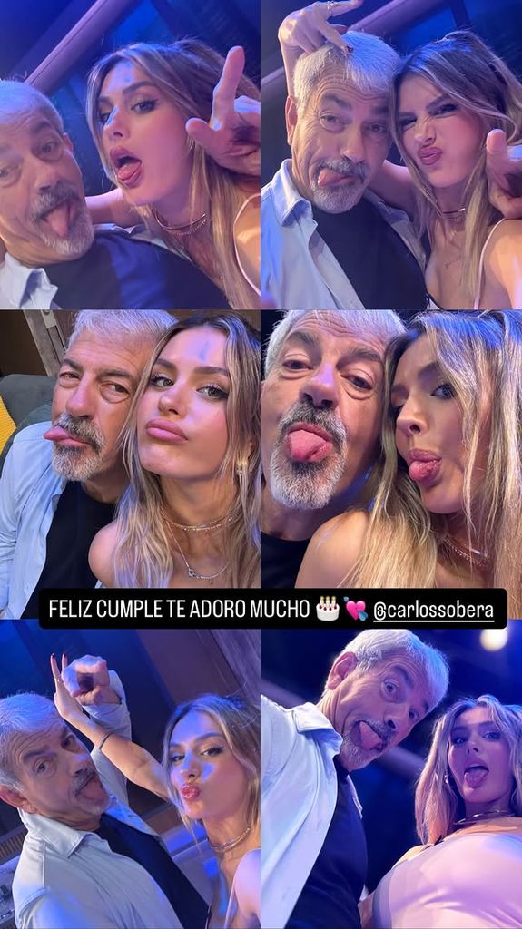 Arianna Aragón felicita a Carlos Sobera por su 65 cumpleaños