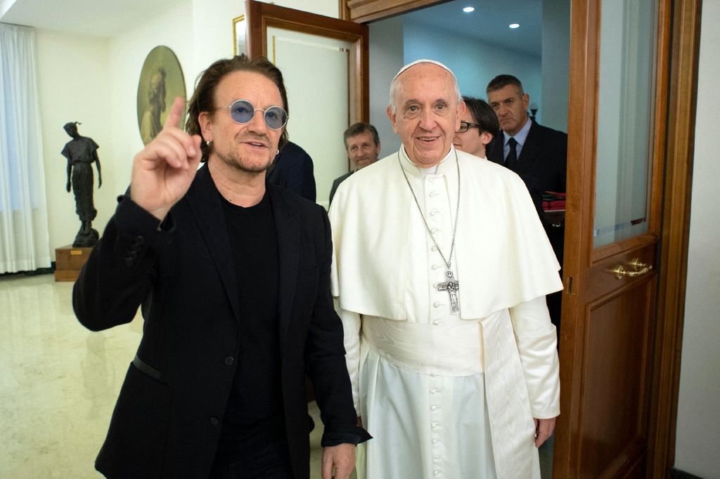 Bono, líder de U2, conoció al Papa Francisco en septiembre de 2018