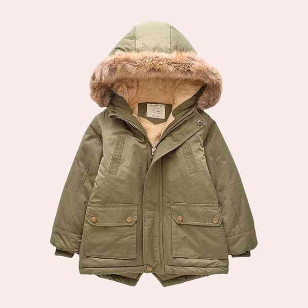 amropi Niño Invierno Chaqueta con Capucha