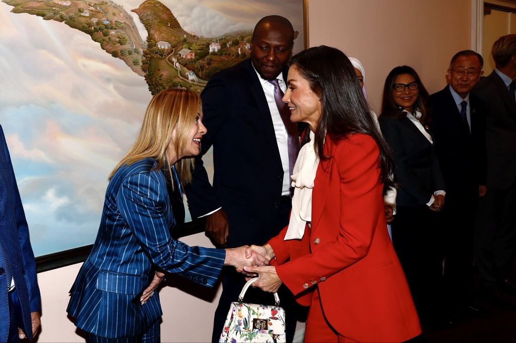 La reina Letizia con Giorgia Meloni en Roma
