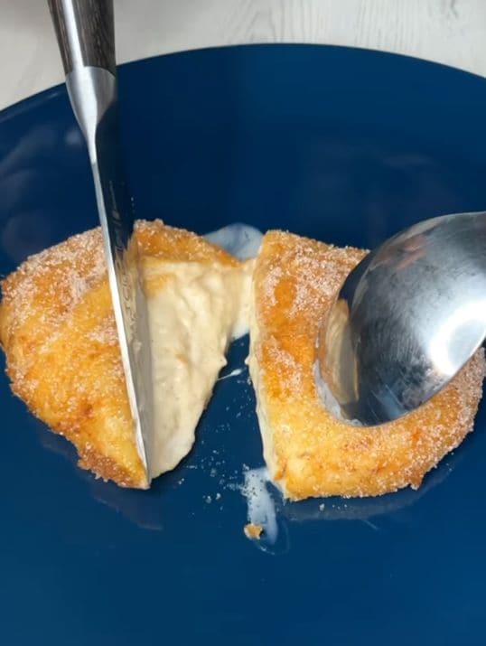 Fritura fina e interior muy cremoso, así es la torrija de Villaroy's.