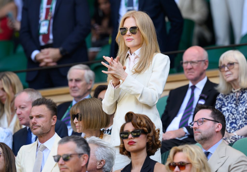 Nicole Kidman lució muy guapa y elegante en la final varonil de Wimbledon.