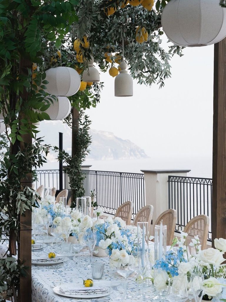 Decoración de bodas internacionales italiana costa de amalfi