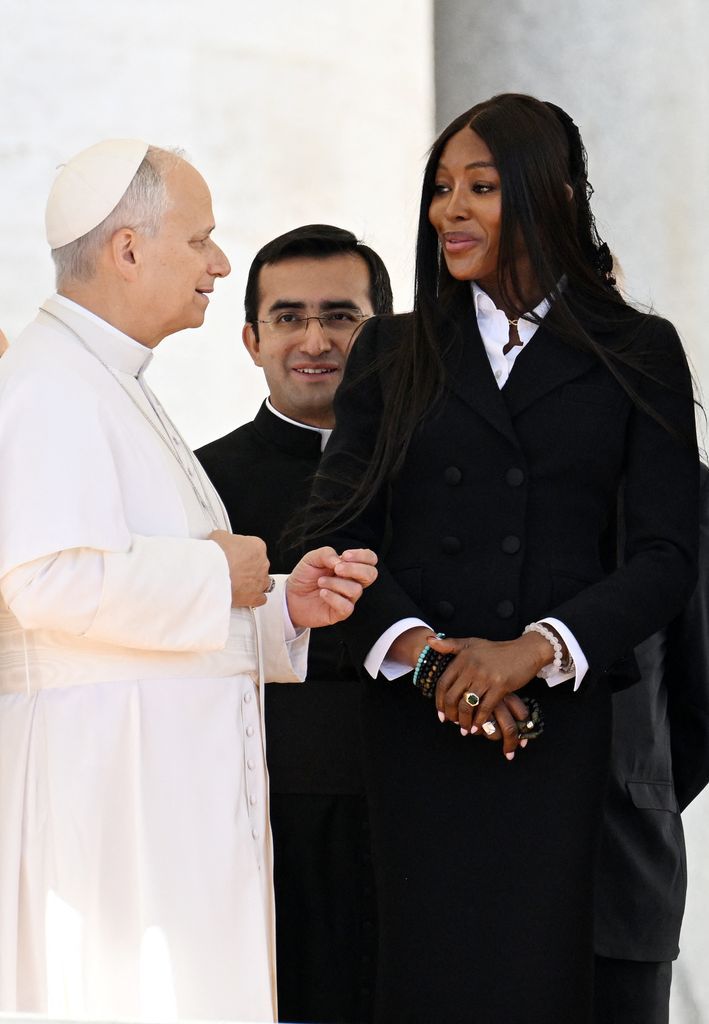 Naomi Campbell con el Papa León XIV