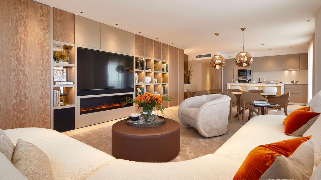 Salón con composición a medida