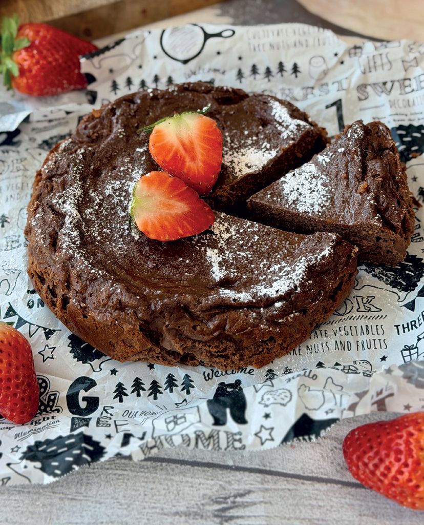 Cheesecake de chocolate hecho en airfryer.