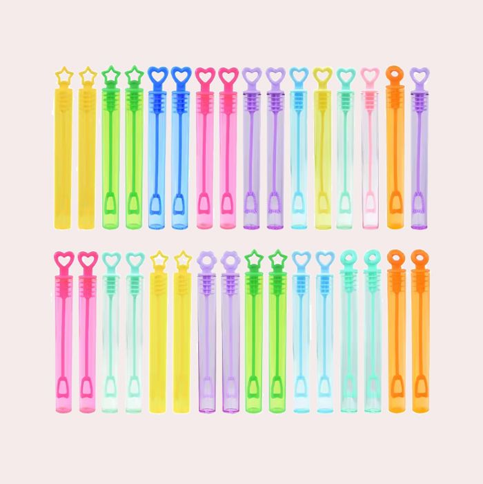 Botella de jabón de burbujas de colores para niños