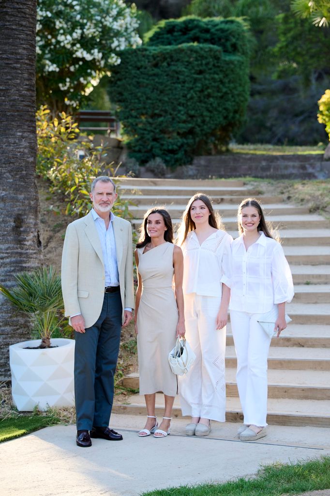 El rey Felipe VI, la reina Letizia, la princesa Leonor y la infanta Sofía en Barcelona, 2024.