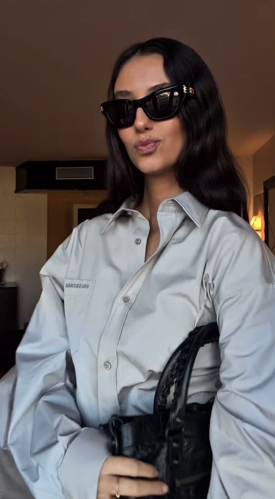 Victoria Federica de Marichalar en el desfile de Balenciaga en París, 2025. 