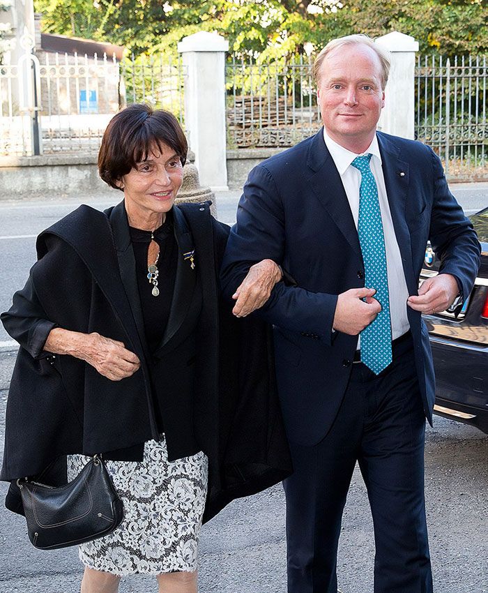 María Teresa Borbón-Parma con su hermano Carlos Borbón-Parma