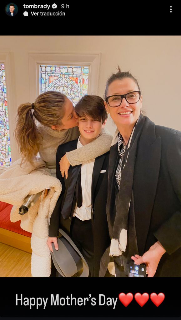 Tom Brady felicitó a sus ex Bridget Moynahan y Gisele Bündchen en el Día de las Madres.