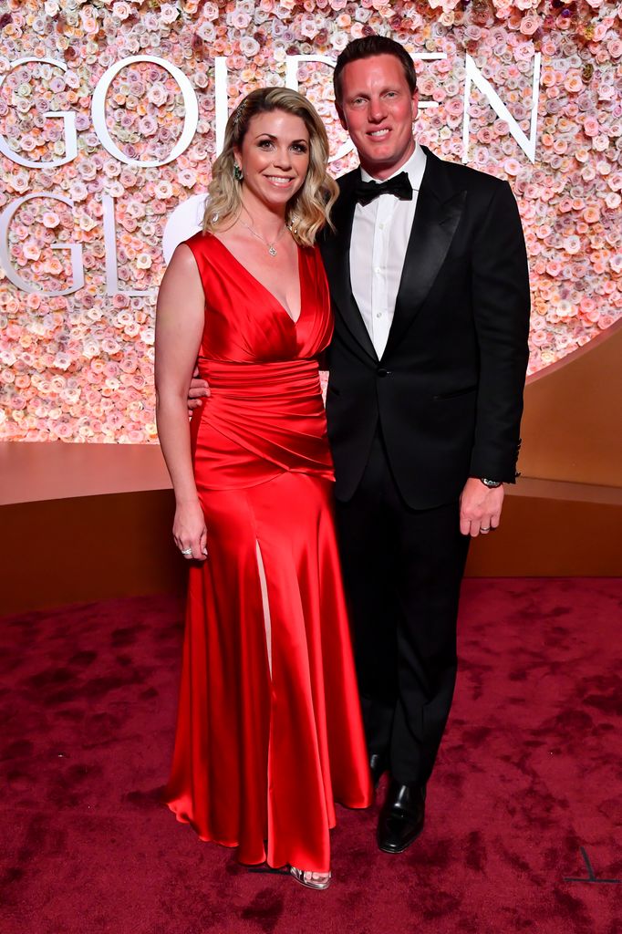 David Elllison y su mujer, Sandra Lynn en los últimos Globos de Oro