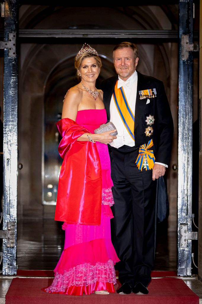 Los reyes Guillermo y Máxima antes de la cena al Cuerpo Diplomático