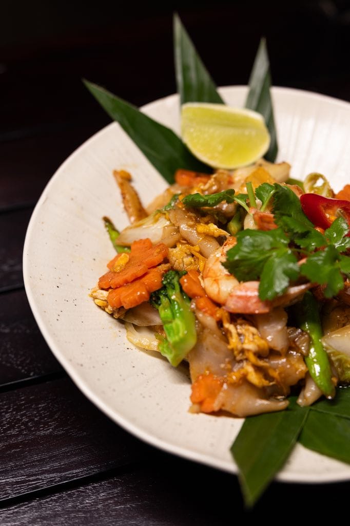 Uno de los vistosos platos de Thai Retiro