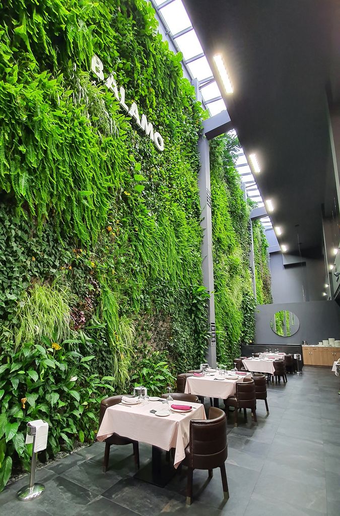 Bálamo Restaurante, jardín vertical