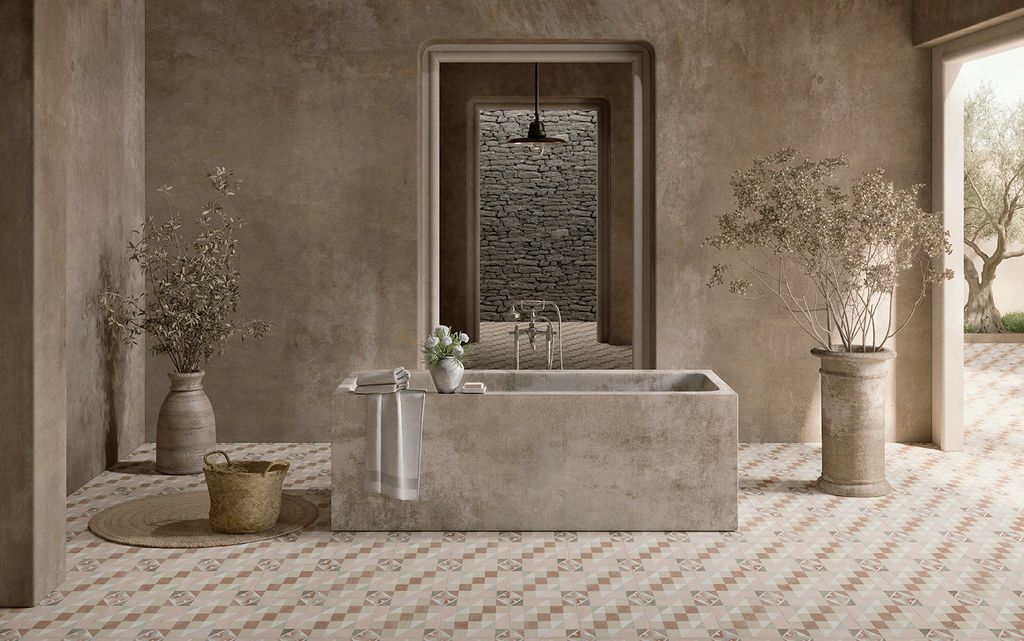 Baño con bañera exenta