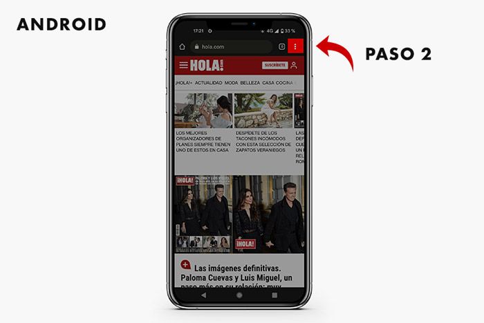Acceso directo Hola.com android