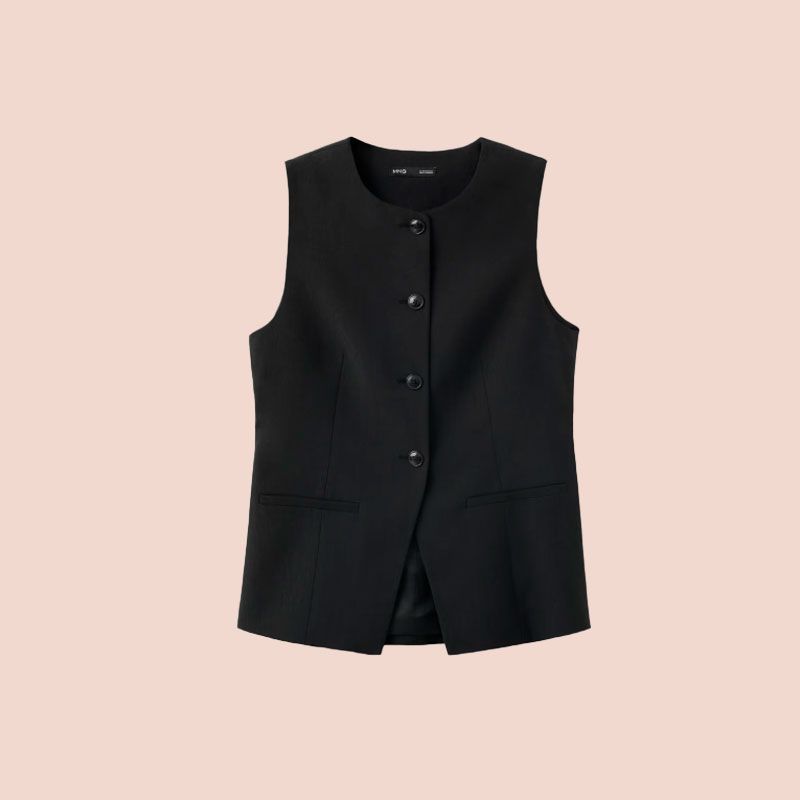 Chaleco negro Mango julio 2026