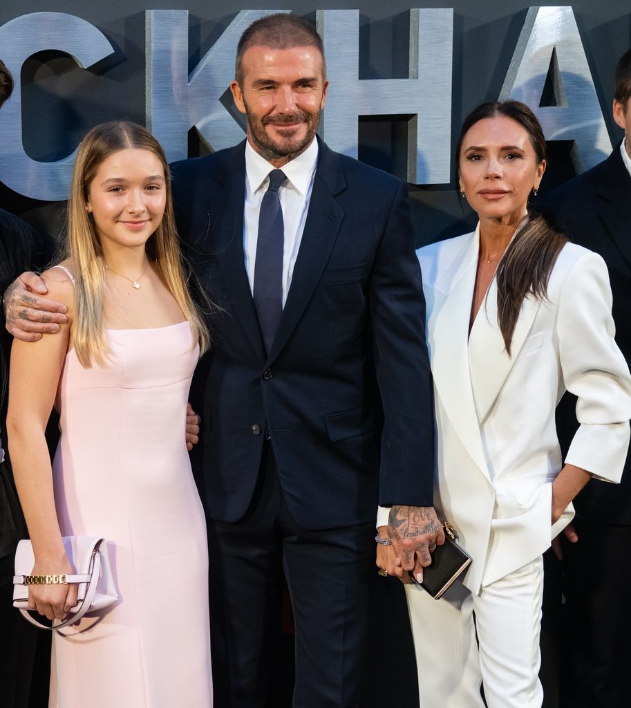 Harper, David y Victoria Beckham