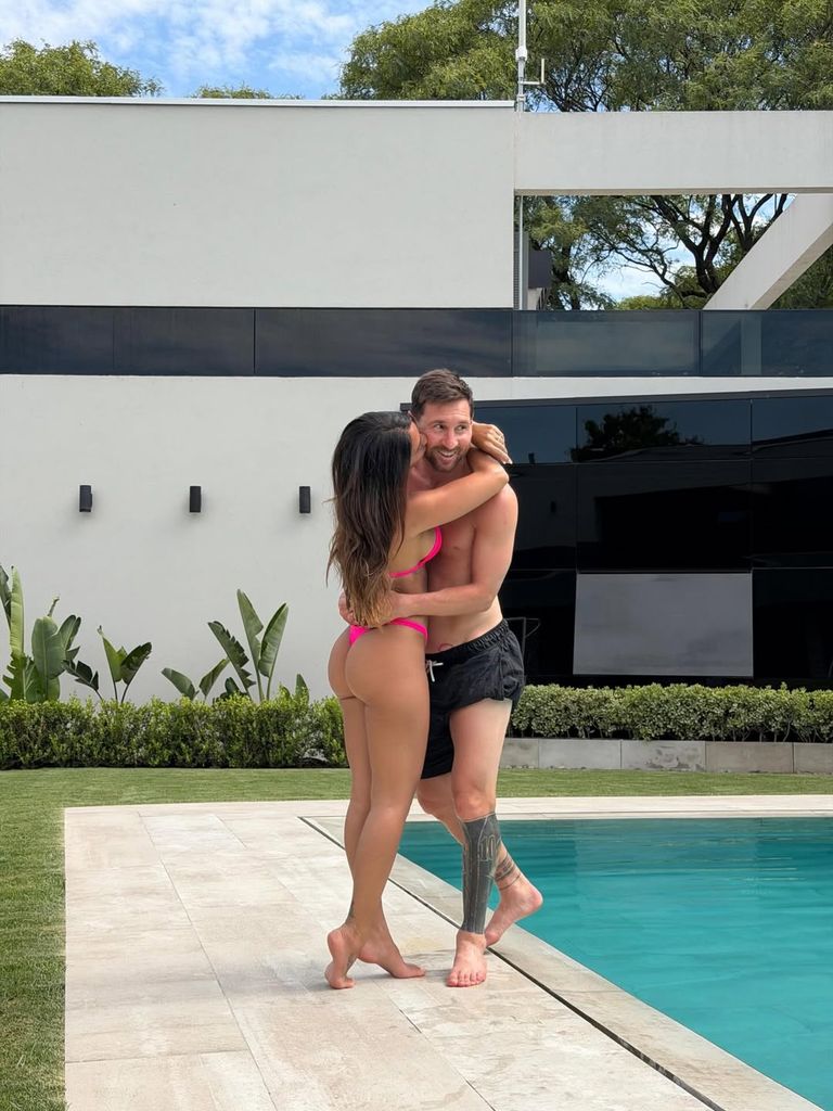 Antonela Roccuzzo y Leo Messi en su espectacular vivienda de Miami