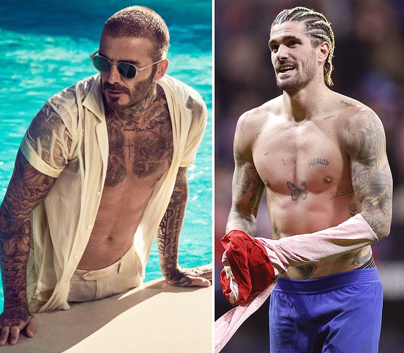 David Beckham y Rodrigo de Paul