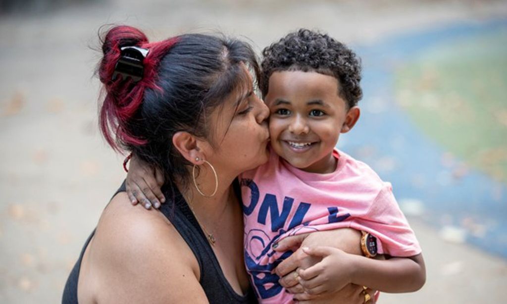 Sonia with her grandson, Pepe.
