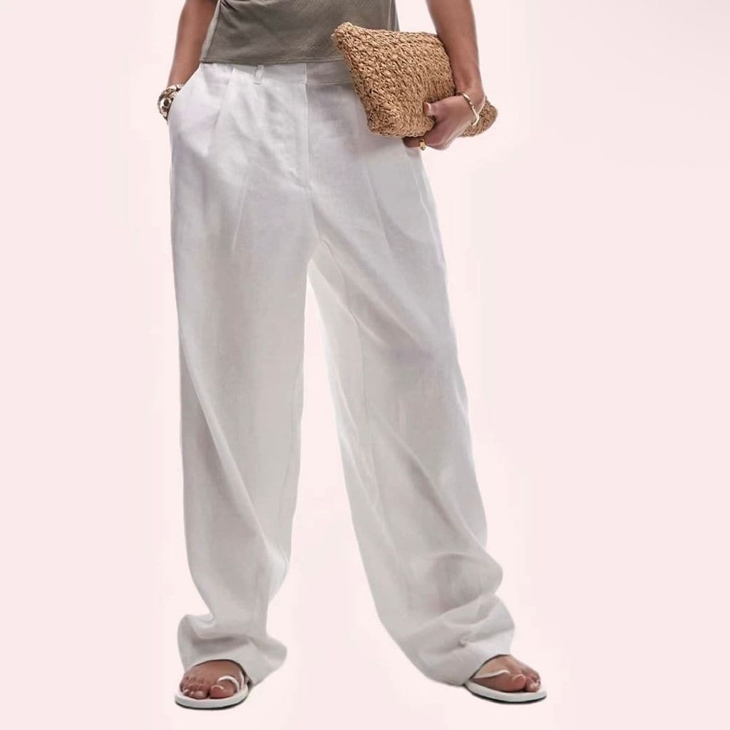 Pantalones blancos de lino de Asos