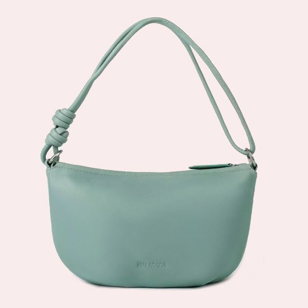 Rhon Bolso de hombro pequeño con asa larga azul posidonia