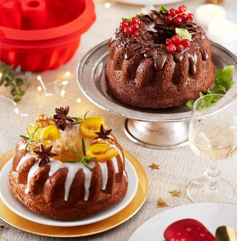 Savarin  de chocolate y de limón