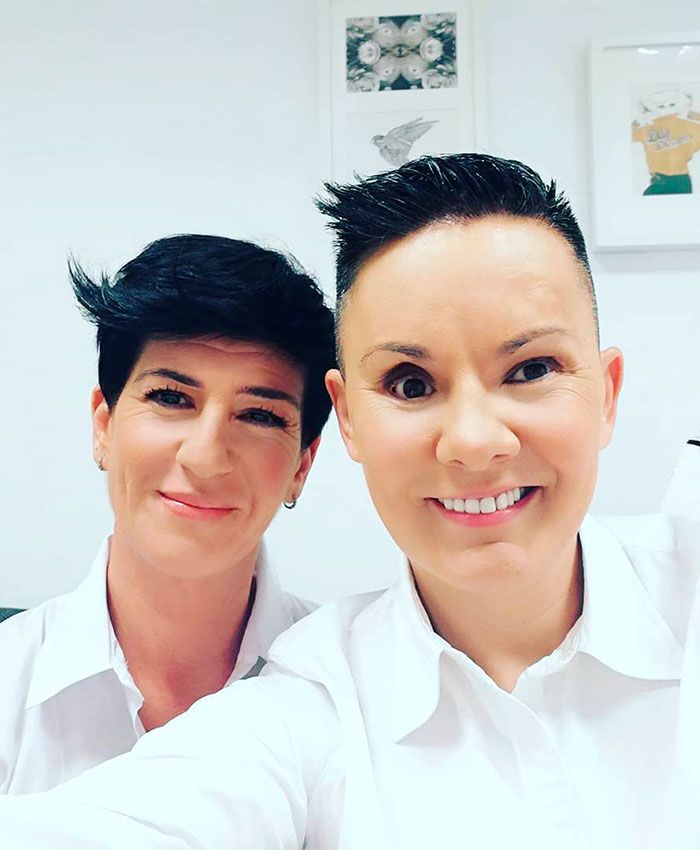 Raquel Morillas y su pareja