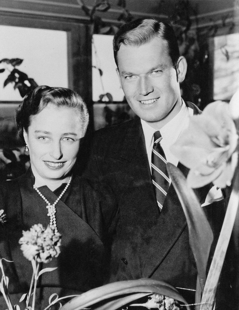 Ragnhild de Norway con su prometido, Erling Lorentzen, en abril de 1953