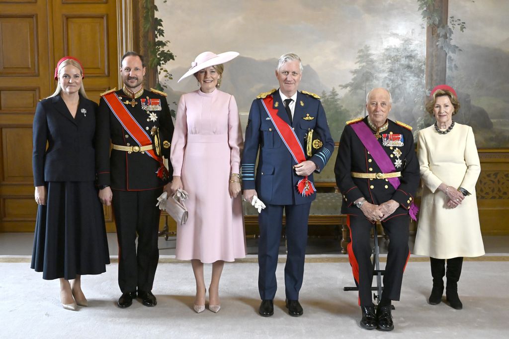 La Familia Real noruega, con Felipe y Matilde de Bélgica