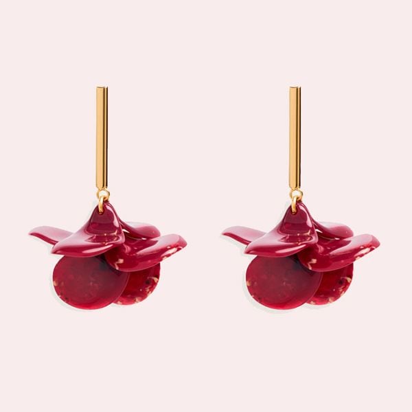 Pendientes barra medianos rubi marmolado