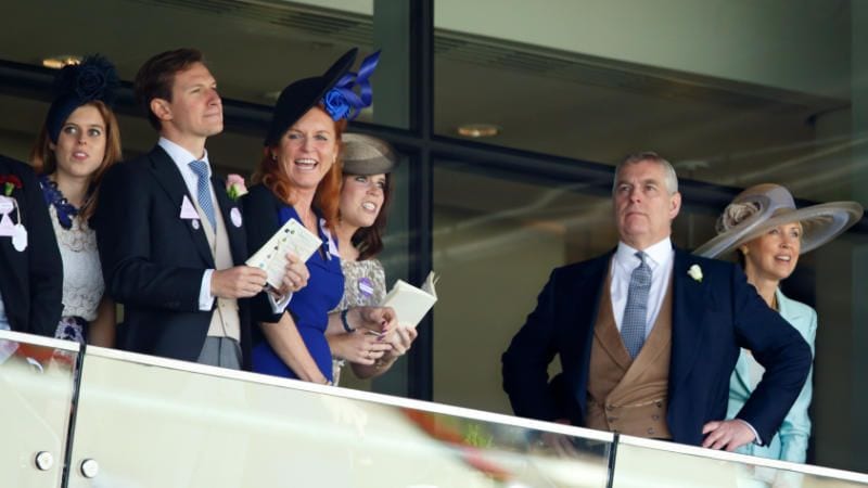El príncipe Andrés con Sarah Ferguson