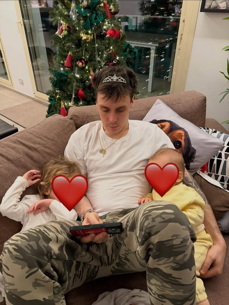 Louis Ducruet, con sus dos niñas Victoire y Constance