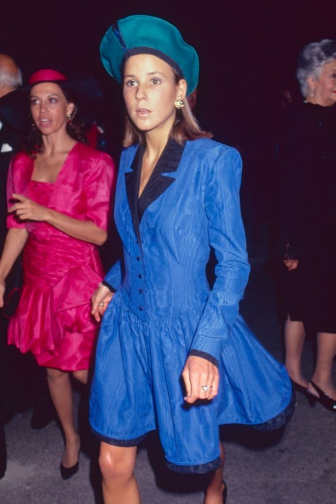 PALMA DE MALLORCA, SPAIN - SEPTEMBER 15: princess Kalina of Bulgaria attends the Wedding of her Brother Prince Kyril of Bulgaria with Rosario Nadal at Palma de Mallorca Cathedral on September 15, 1989 in Palma de Malloraca, Spain. (Photo by Luc Castel/GettyImages)