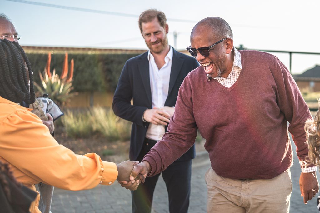El príncipe Harry con el príncipe Seeiso de Lesoto el 2 de octubre de 2024