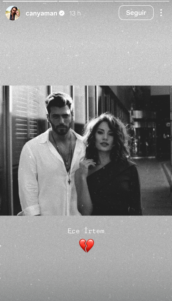 Can Yaman se despide de la actriz en su instagram