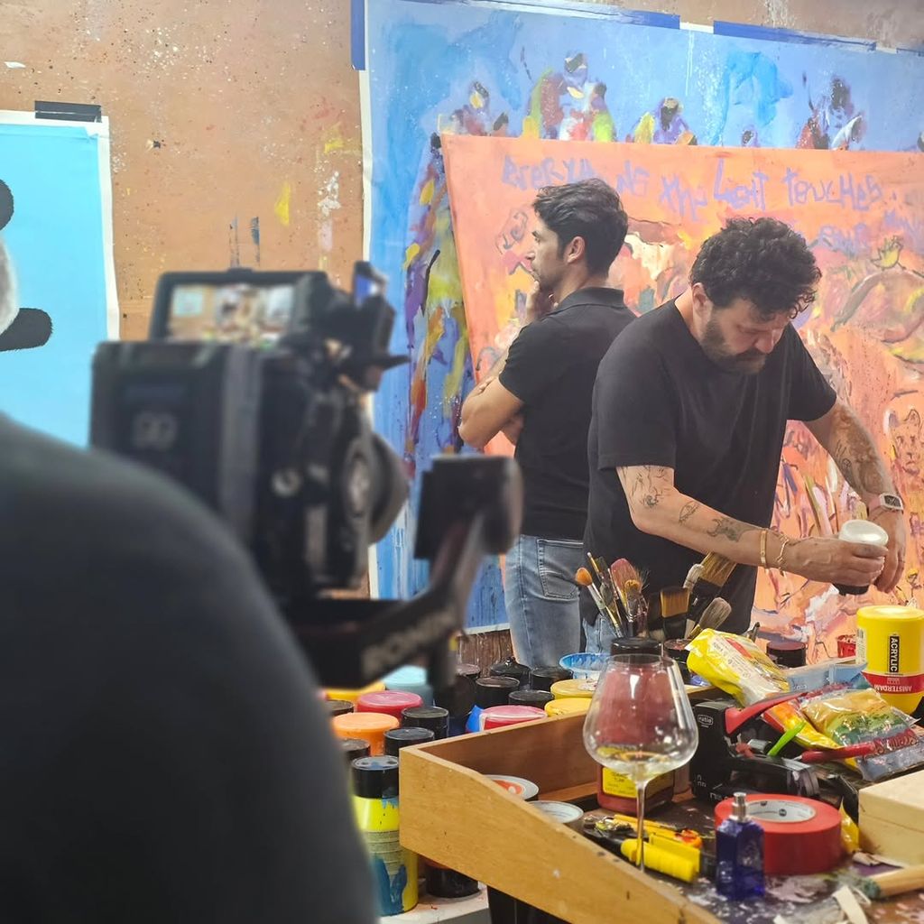 Cayetano Rivera y Domingo Zapata en el taller