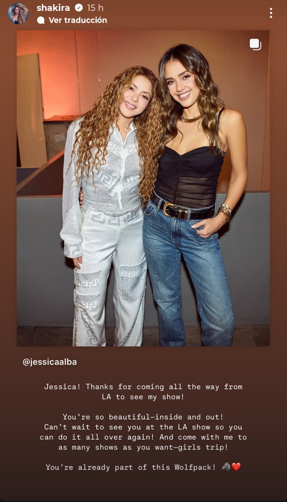 Shakira le dedicó unas palabras Jessica Alba luego de su especial encuentro en la Ciudad de México el pasado fin de semana. 