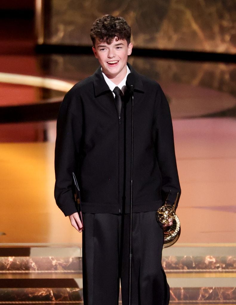 Owen Cooper en la 77a. edición de los Emmy Awards en septiembre de 2025, en Los Ángeles, California. 