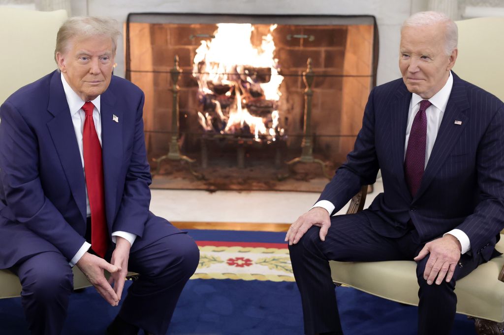 Joe Biden y Donald Trump en un encuentro en la Oficina Oval en la Casa Blanca, el pasado 13 de noviembre de 2024, luego de que Trump ganara las elecciones.