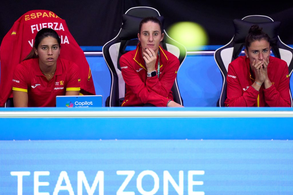 Jessica Bouzas, Marina Bassols y Sara Sorribes defendiendo los colores de España