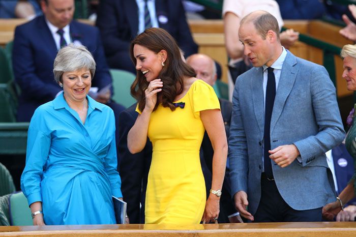 Los duques de Cambridge y Theresa May en la final de Wimbledon