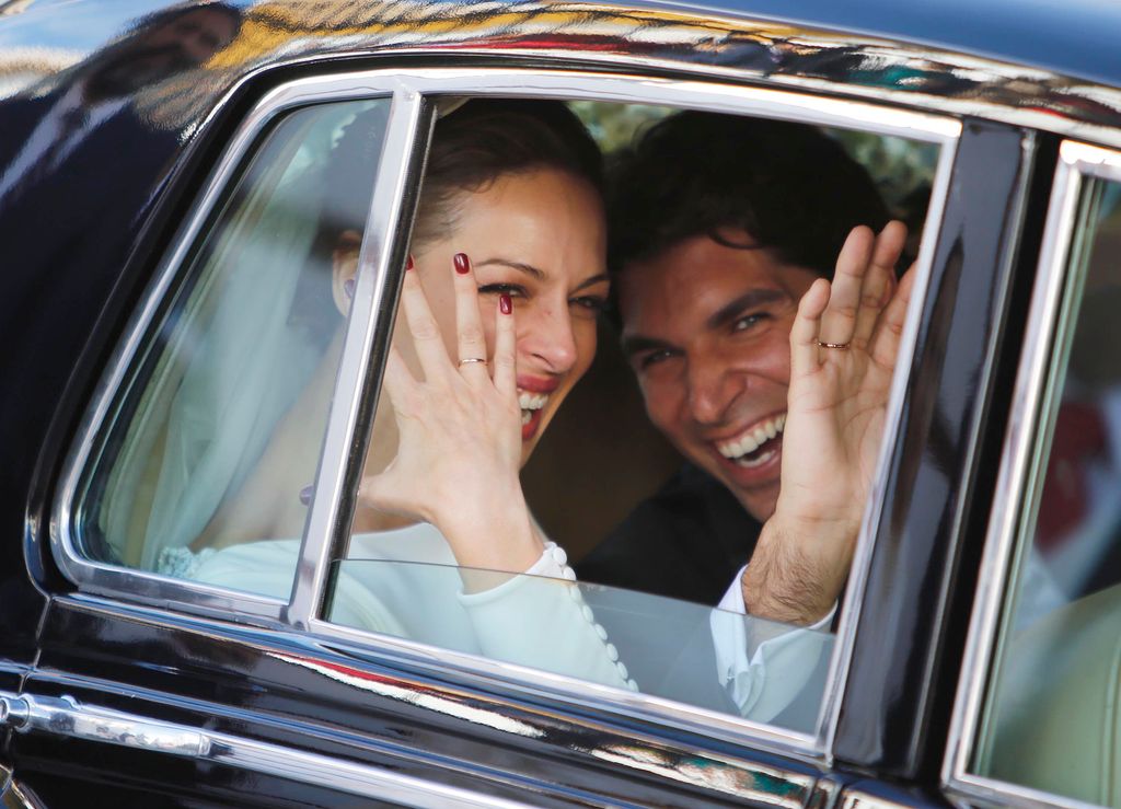 Eva González y Cayetano Rivera el día de su boda
