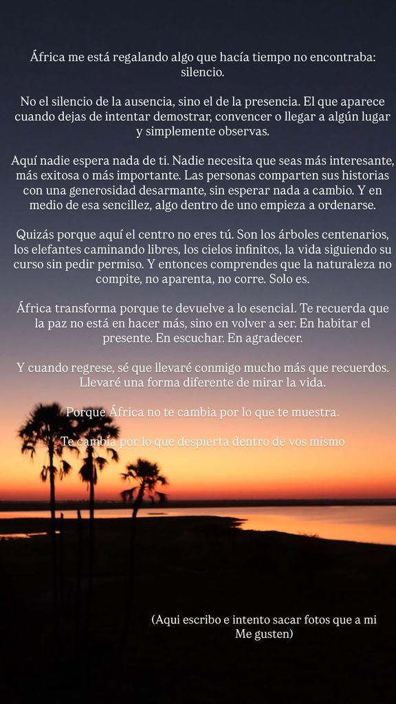 La reflexión de Carla Pereyra sobre su viaje a África